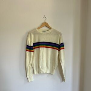 Vintage Boundary Waters Rainbow Stripe Sweater